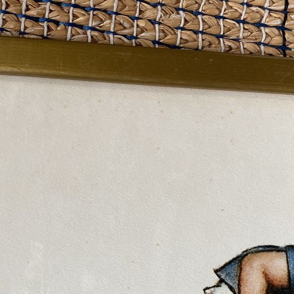 Vintage Pair of Georges Repon Framed Art Lithographs Naughty Children - Picture 10 of 16